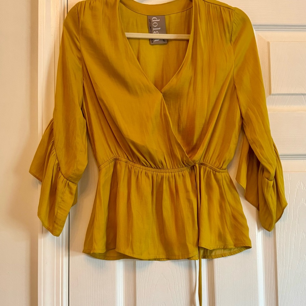 Dolan Golden Wrap Blouse
